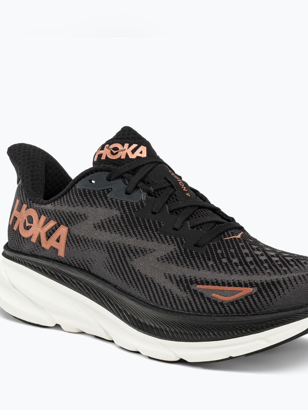 Hoka Clifton 9  Black/Rose Gold  Women's Size 7.5B - Picture 15 of 16